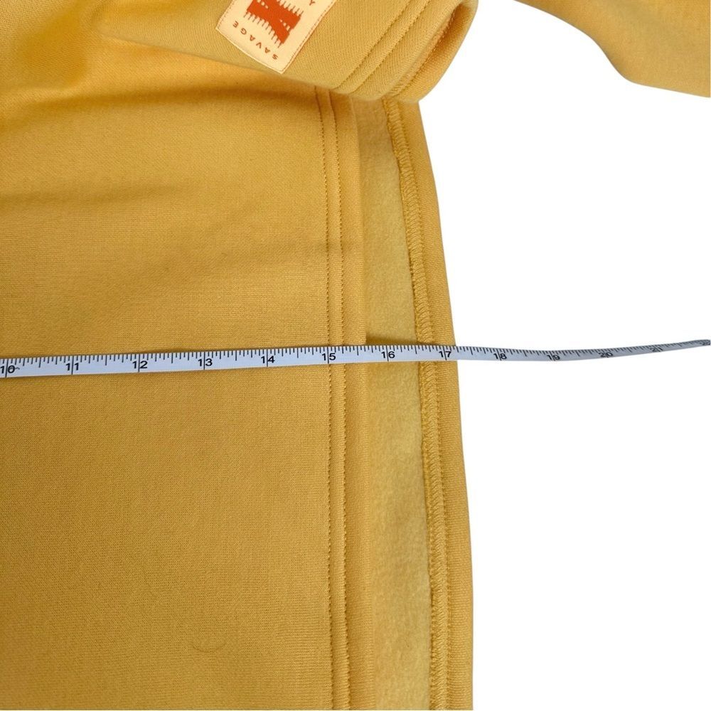 Savage x Fenty Yellow Essential Cropped Pullover Hoodie Womens Size XL 14-16 NWT - Picture 5 of 7